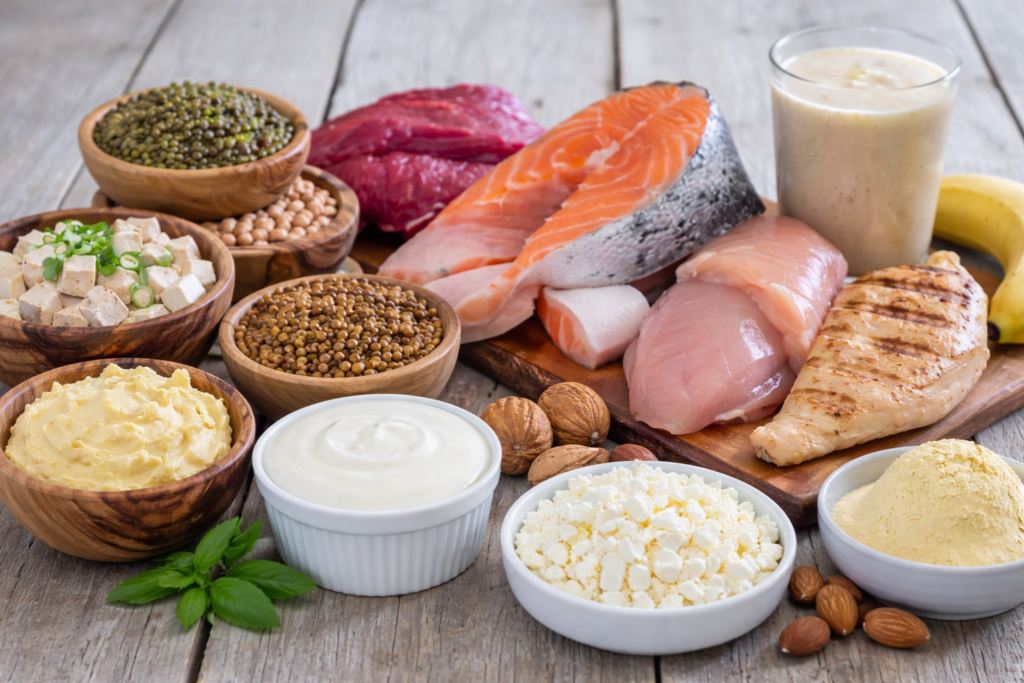 Soft protein foods like yogurt, eggs, tofu, fish, and smoothies suitable after oral surgery