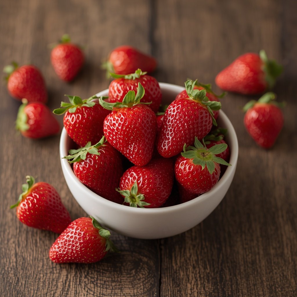 Strawberries in a cup showing a one-cup serving