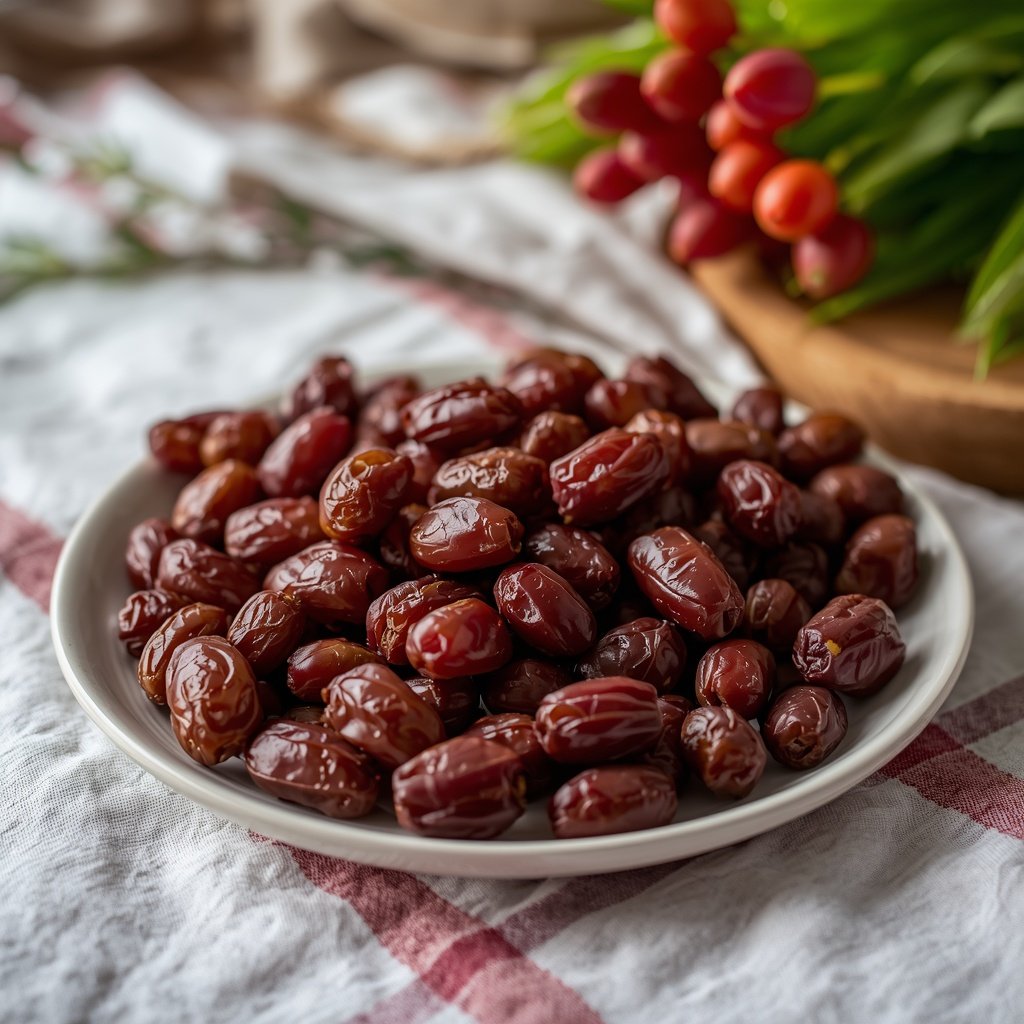 100g of dates showing approximately 7 to 8 dates