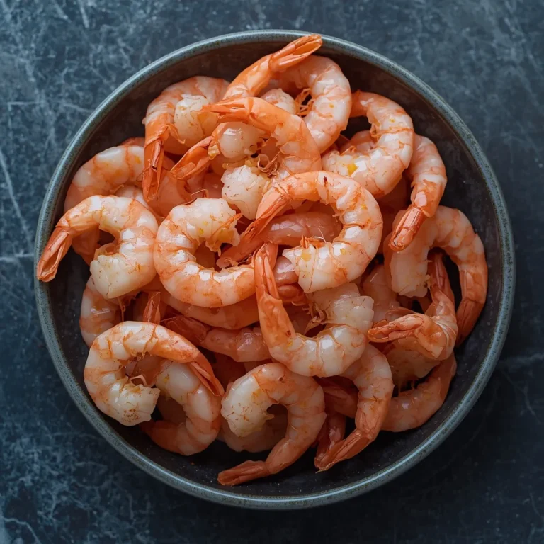 Raw peeled shrimp arranged on a kitchen scale to show a 100-gram serving.