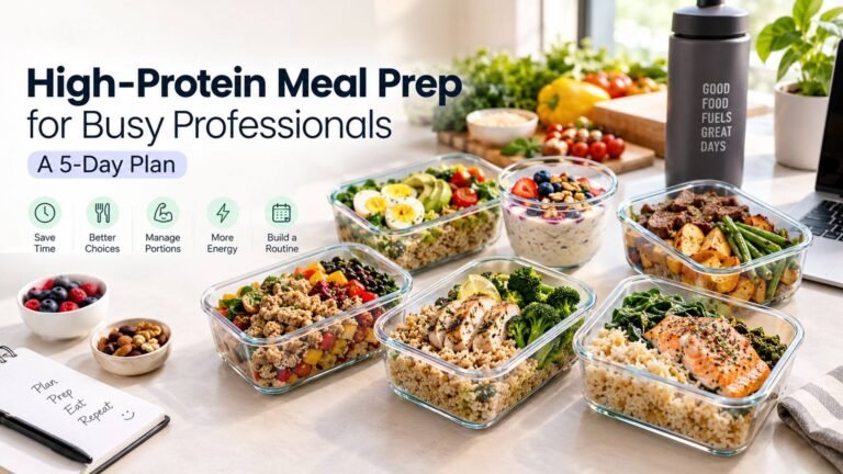 High-protein meal prep with healthy meals for busy professionals